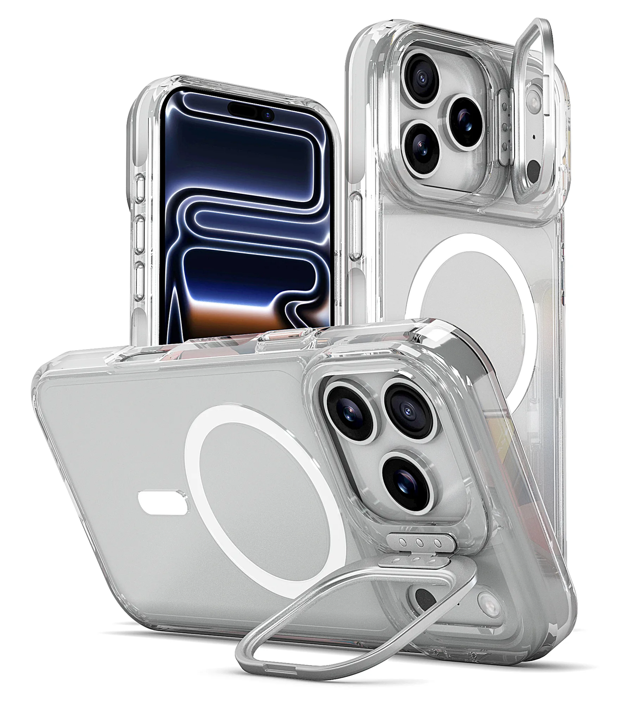 xBase iPhone 17 Pro - Crystalline Pro with Kickstand MagSafe - High Quality - Clear