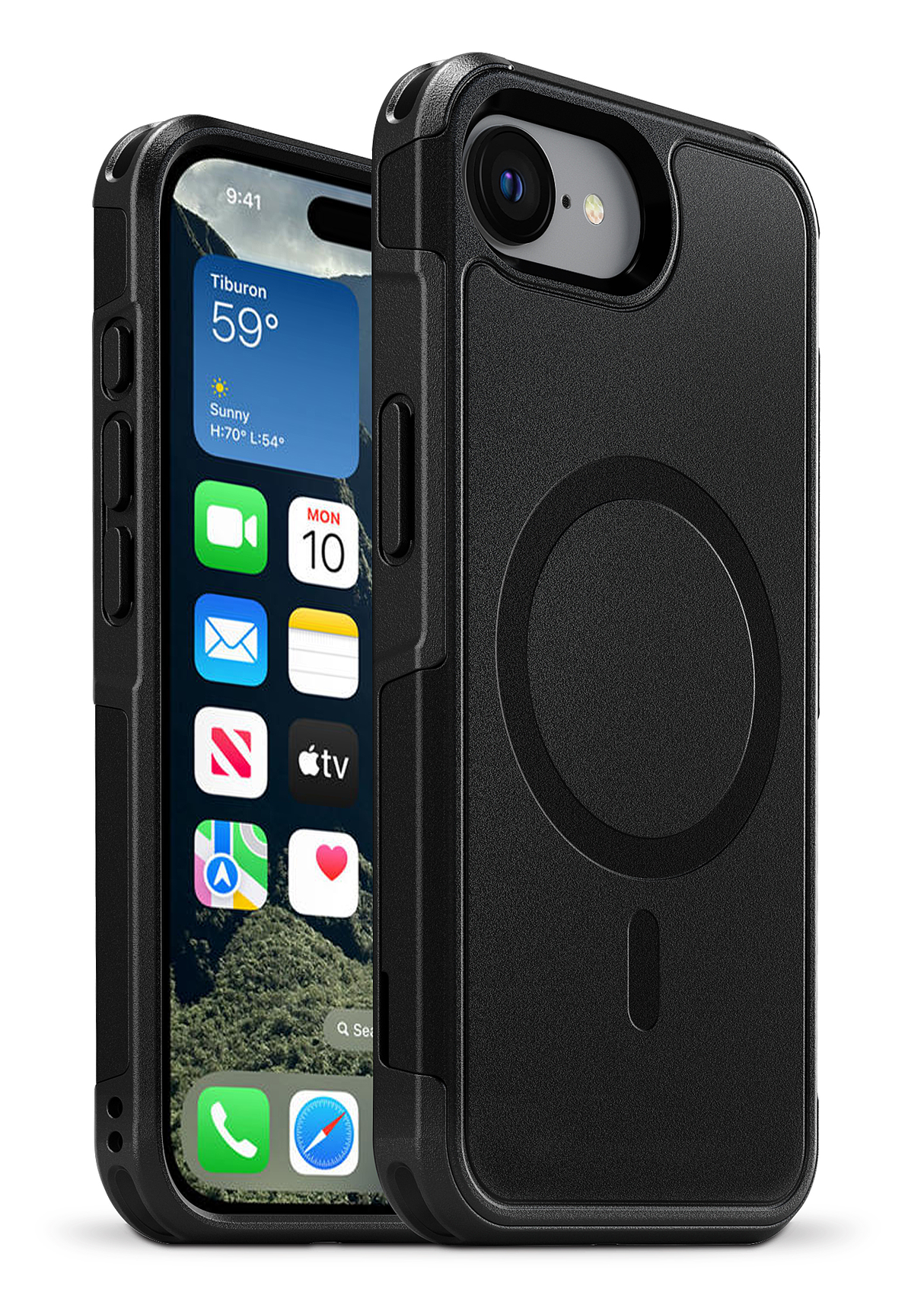 xBase iPhone 17E/16E- ProTech Dual Layer MagSafe Compatible- Rugged Armor Protective Case - Black