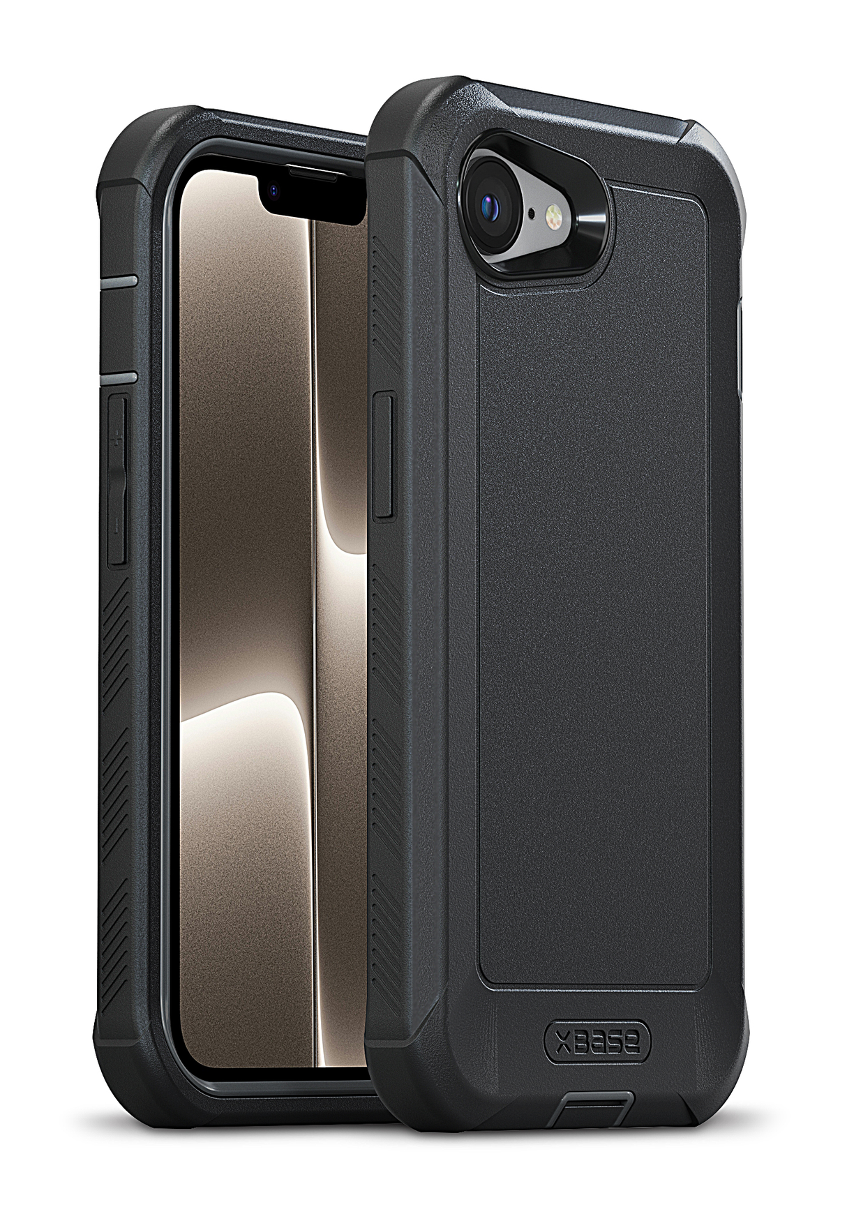 xBase iPhone 17E/16E Boulder - Magsafe Heavy-Duty Co-Molded Rugged Protective Case - Black