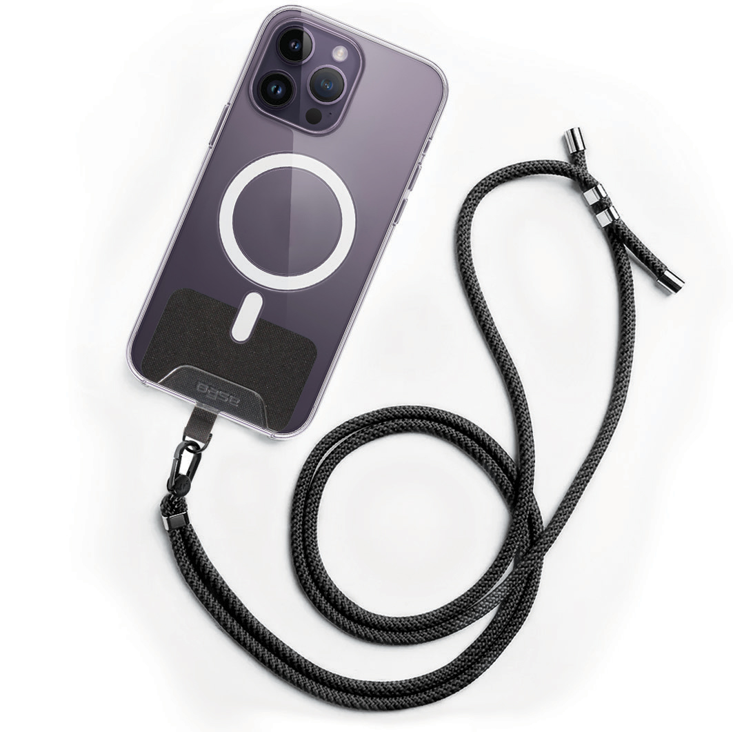 Base- Universal Adjustable Crossbody & Wrist Strap -Black