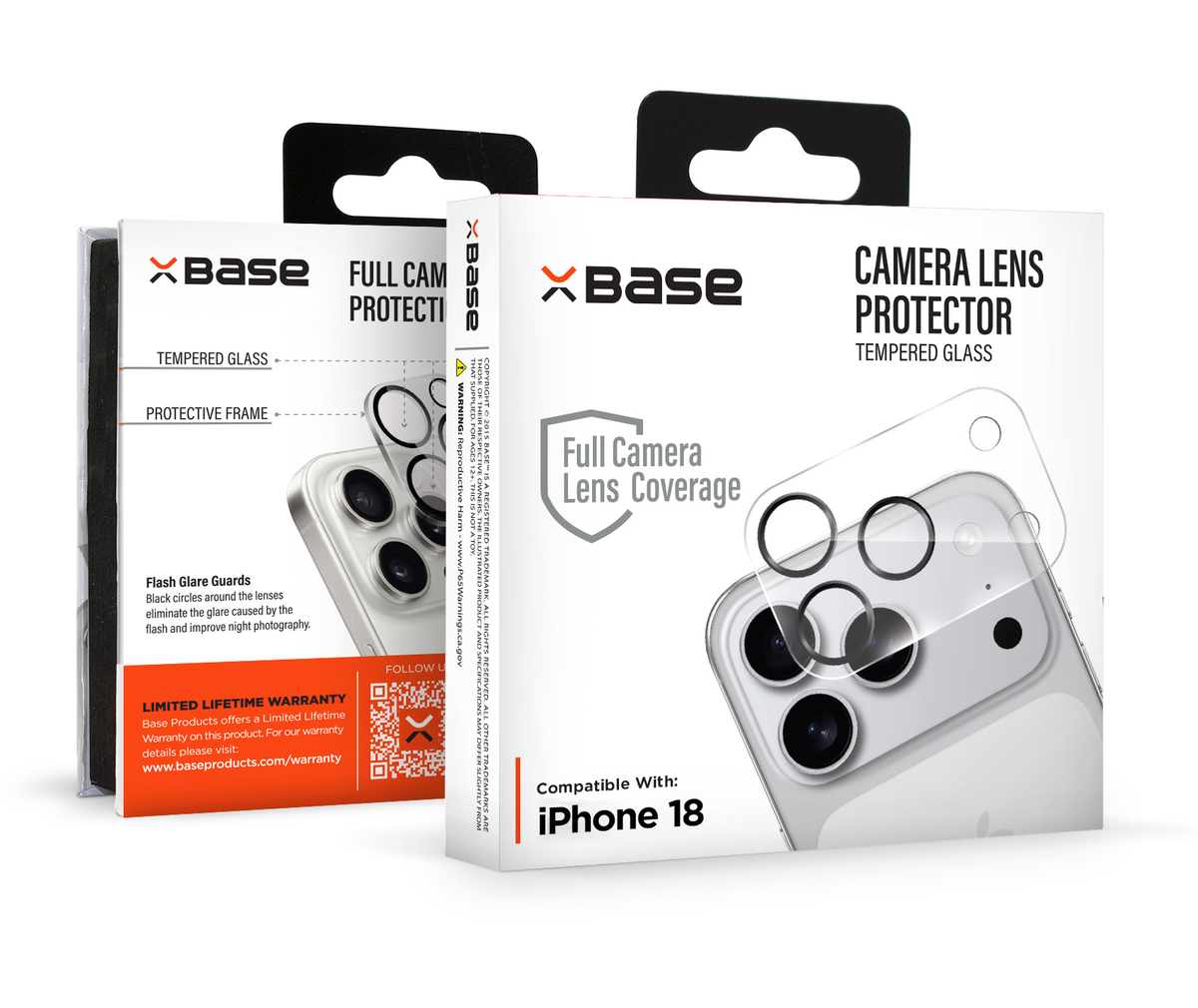 xBase iPhone 18 Pro Max - Camera Lens Tempered Glass Protector