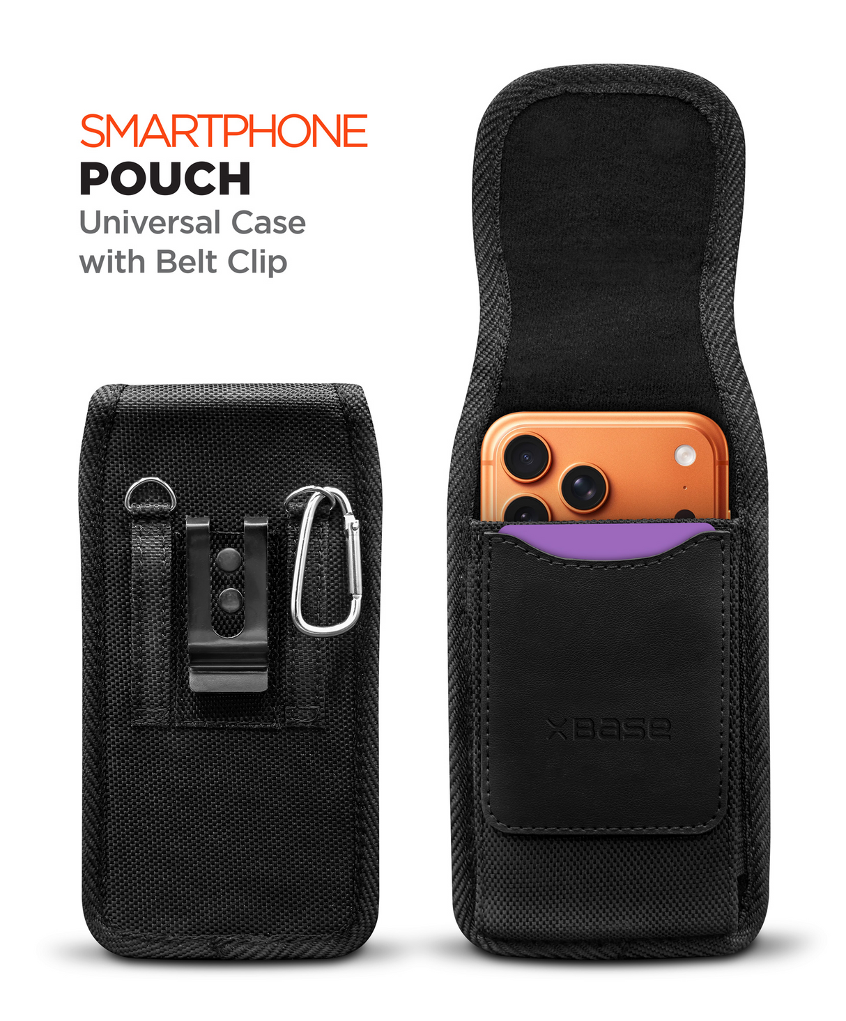 xBase Universal Phone Pouch Belt Clip w/Keychain - Extra Large