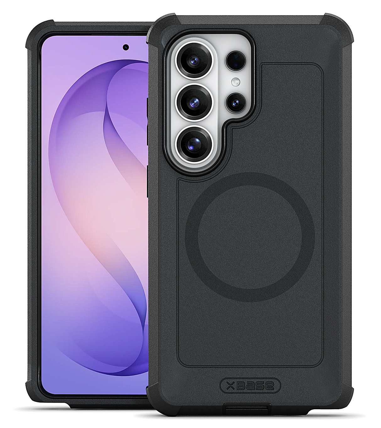 xBase Samsung S26 Ultra- Boulder MagSafe Heavy Duty Co-Molded Rugged Protective Case - Black