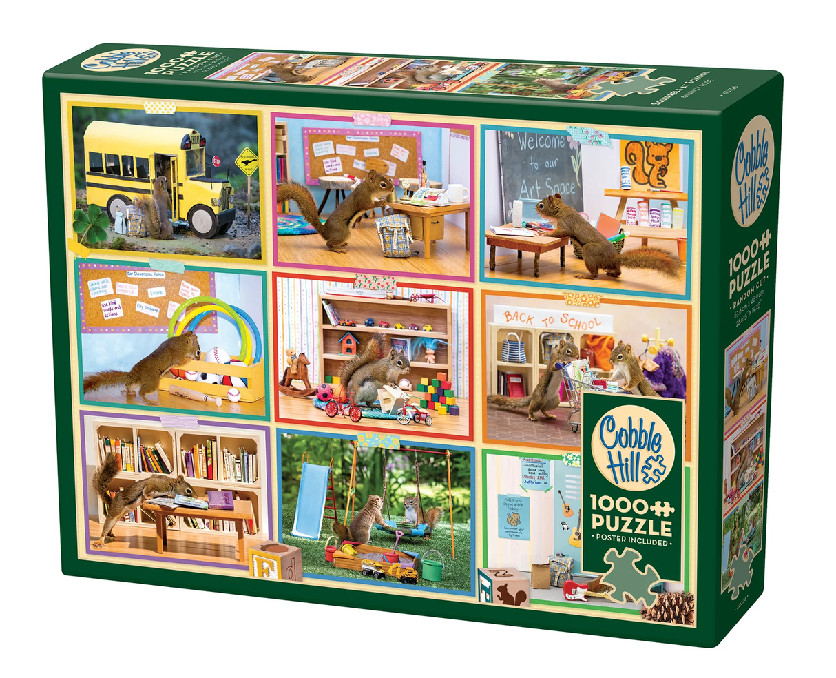 Cobble Hill Squirrels at School - 1000 Piece Puzzle