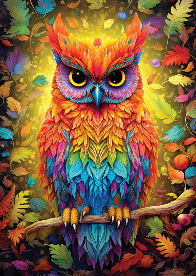ENJOY PUZZLE Autumnal Owl | 1000 Piece | AI Assistance