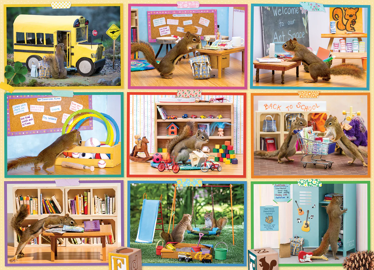 Cobble Hill Squirrels at School - 1000 Piece Puzzle