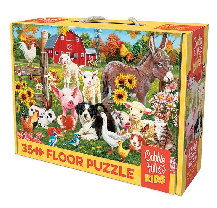 Cobble Hill Farmyard Greetings (35pc Floor puzzle - Rope Handle)