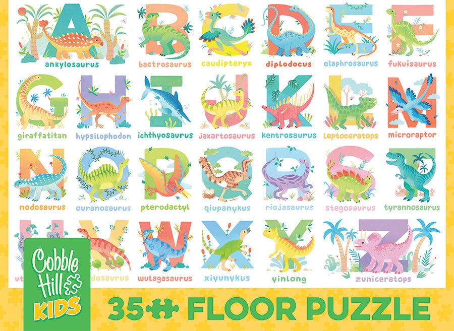 Cobble Hill Dinosaur Alphabet (35pc Floor Puzzle | Rope Handle)