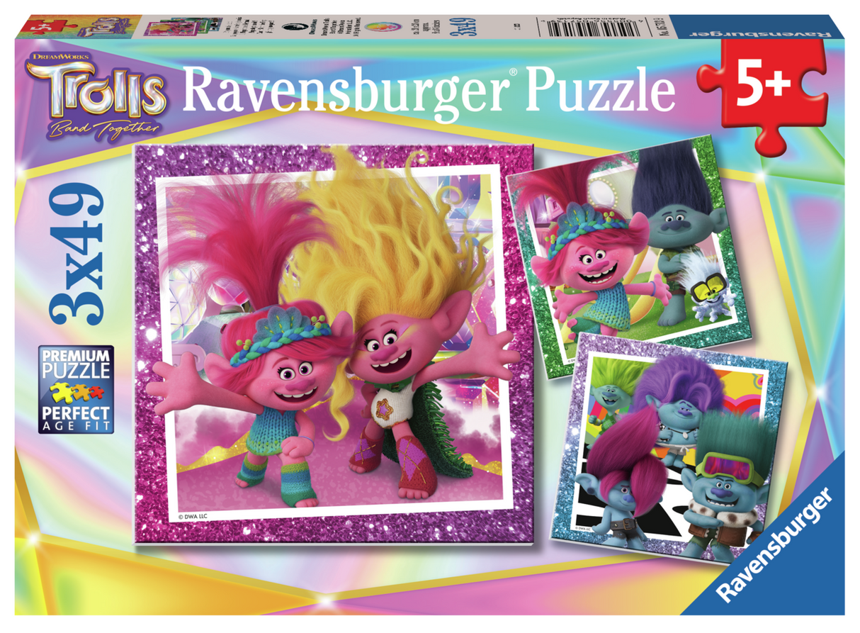 Ravensburger Trolls Band Together 3x49 pc Puzzles