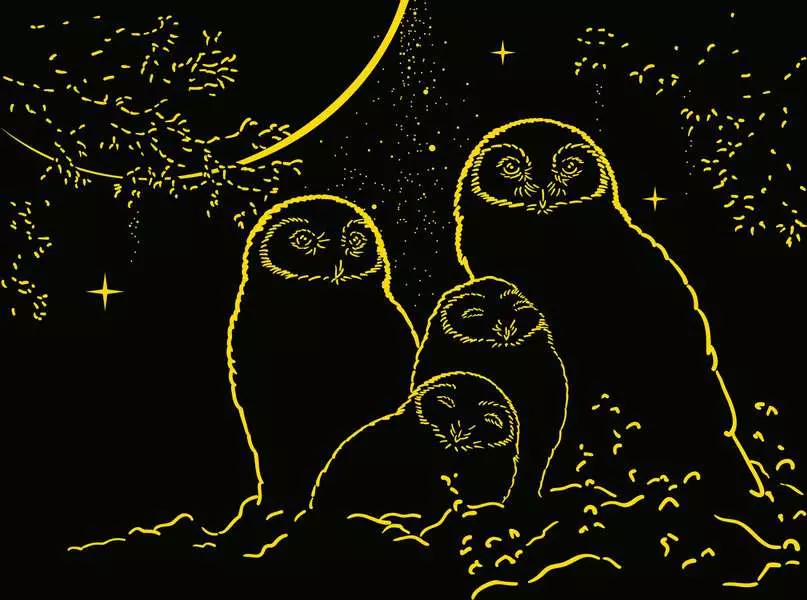 Ravensburger Owls in the Moonlight 500 pc GITD Puzzle