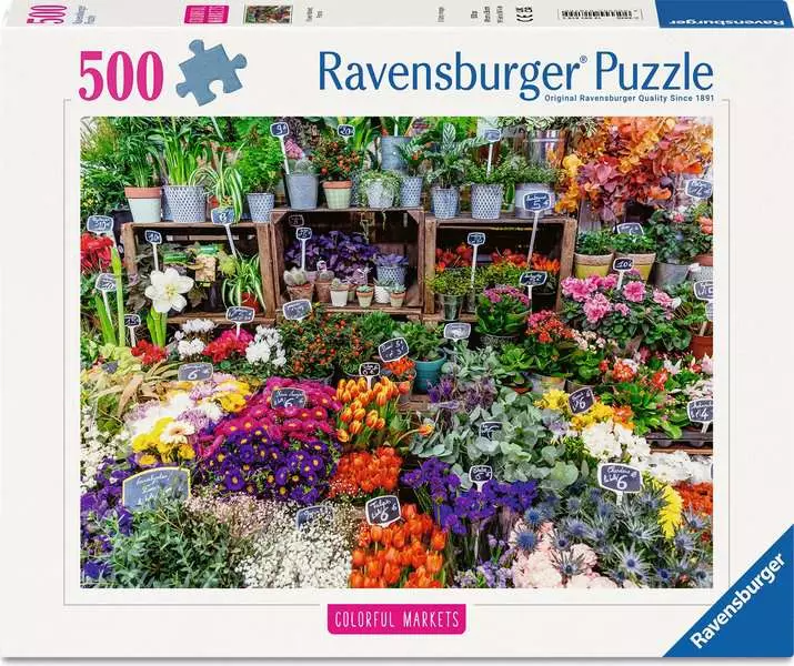 Ravensburger Flower Market, France 500 Pc Puzzle