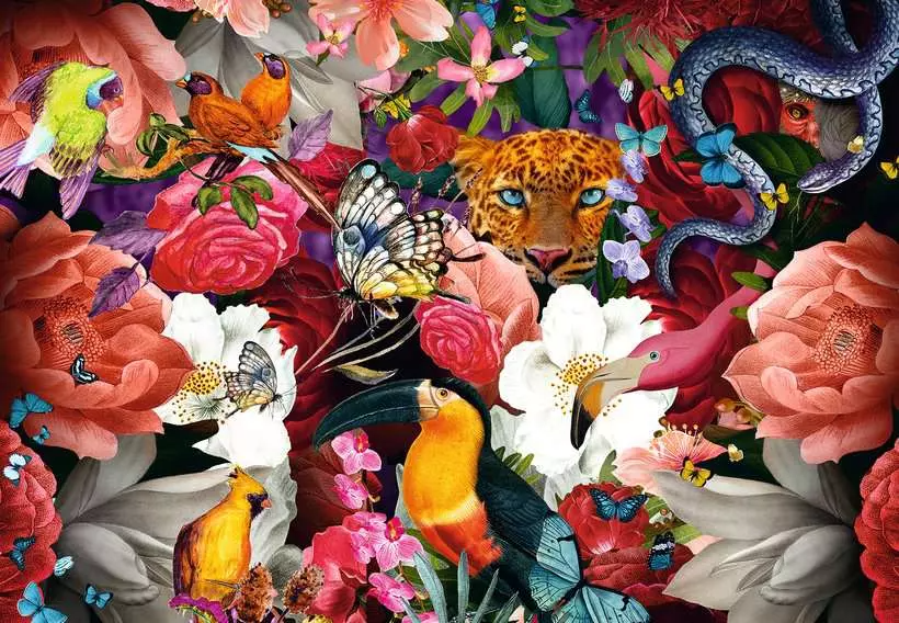 Ravensburger PUZ MOM Tropical Flowers 300 pc Puzzle