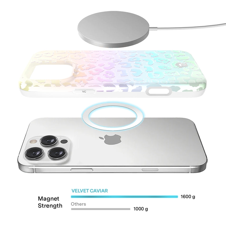 VELVET CAVIAR - MagSafe Case for Apple iPhone 17 - White Opal Leopard