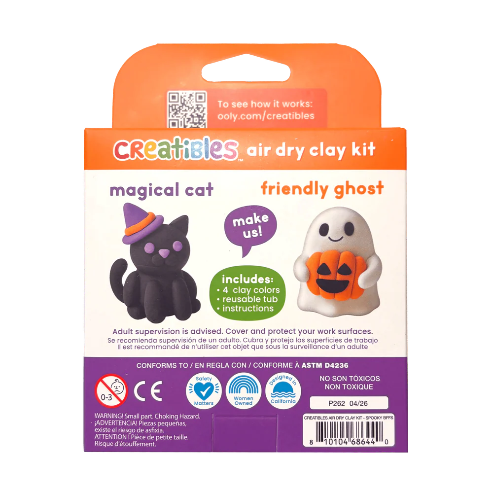 Creatibles Mini Air Dry Clay - Spooky BFFs - 2 Designs