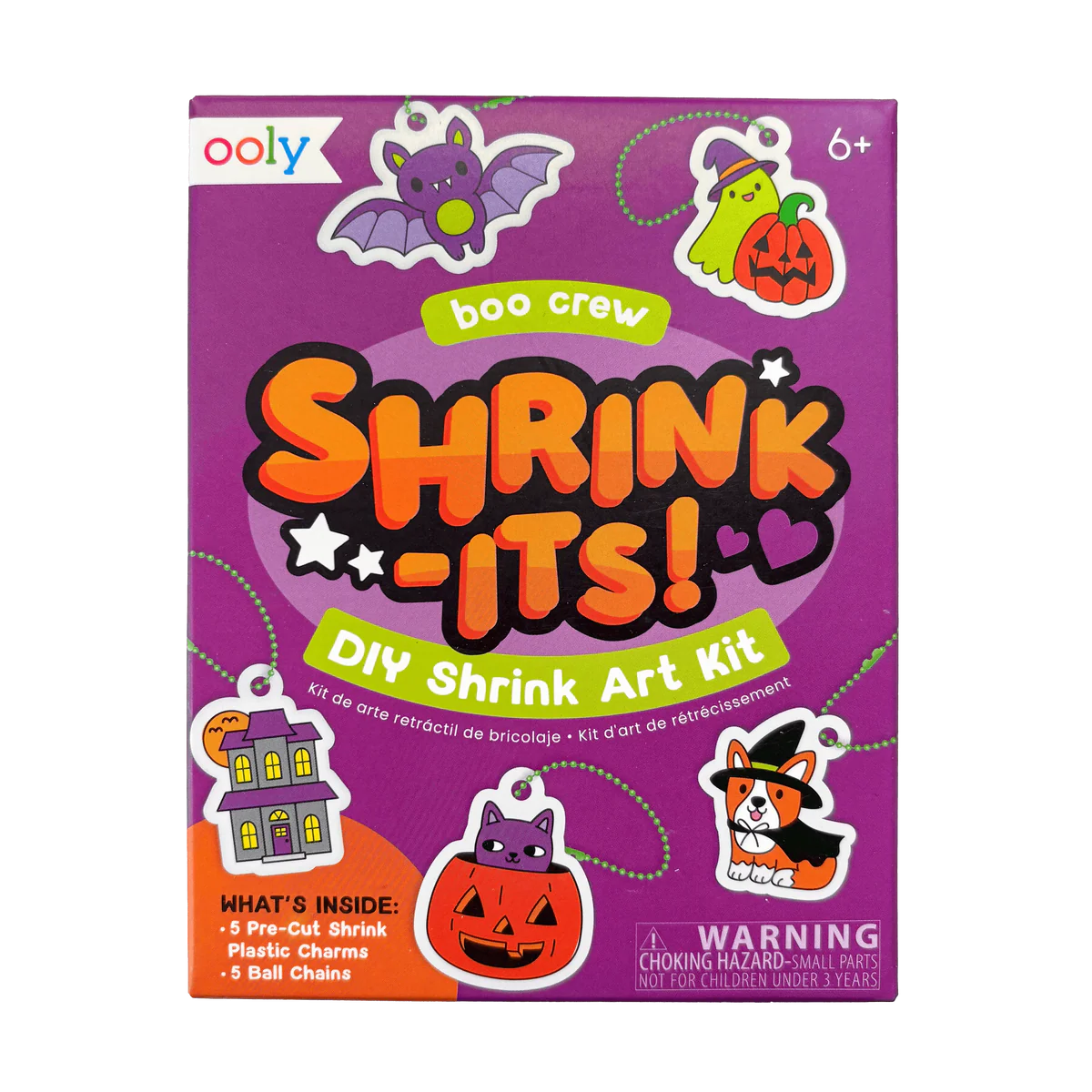 Shrink-Its! Mini DIY Shrink Art Kit - Boo Crew - 5 Charms
