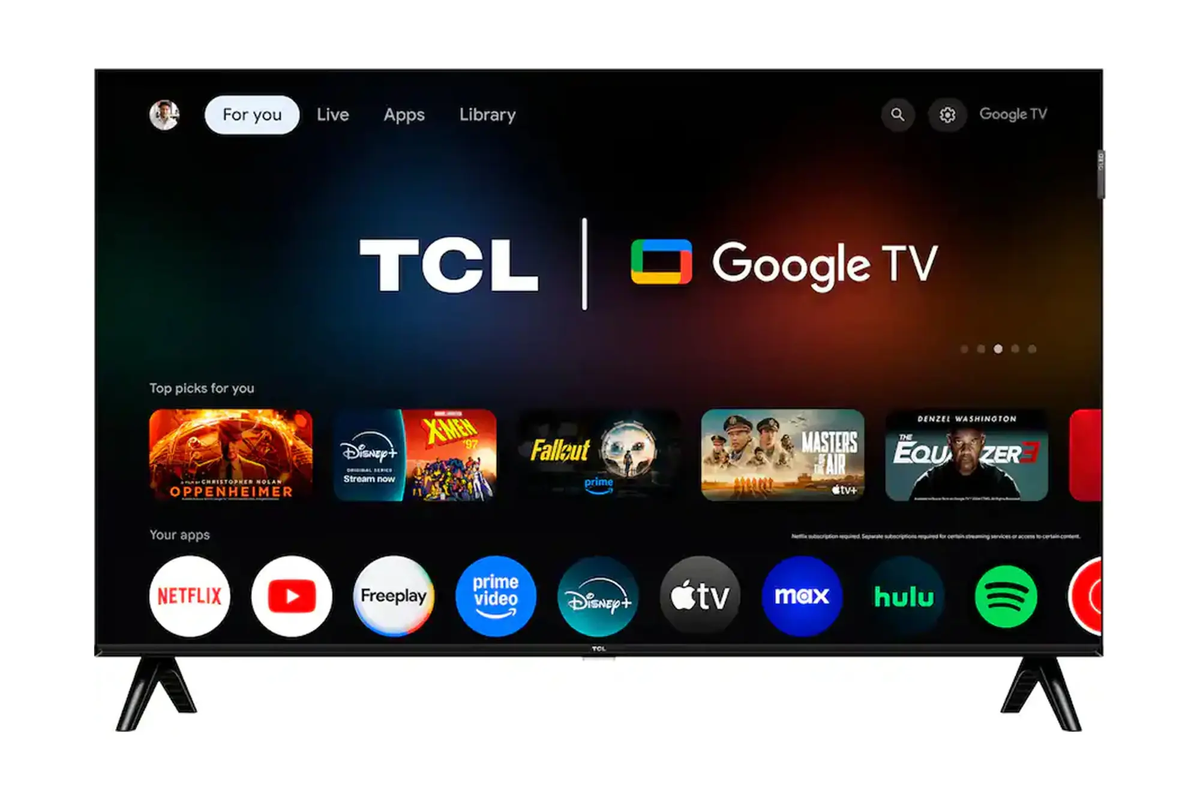 TCL 32 inch Q3K Series 1080p FHD QLED Smart TV with Google TV 32Q3K front view
