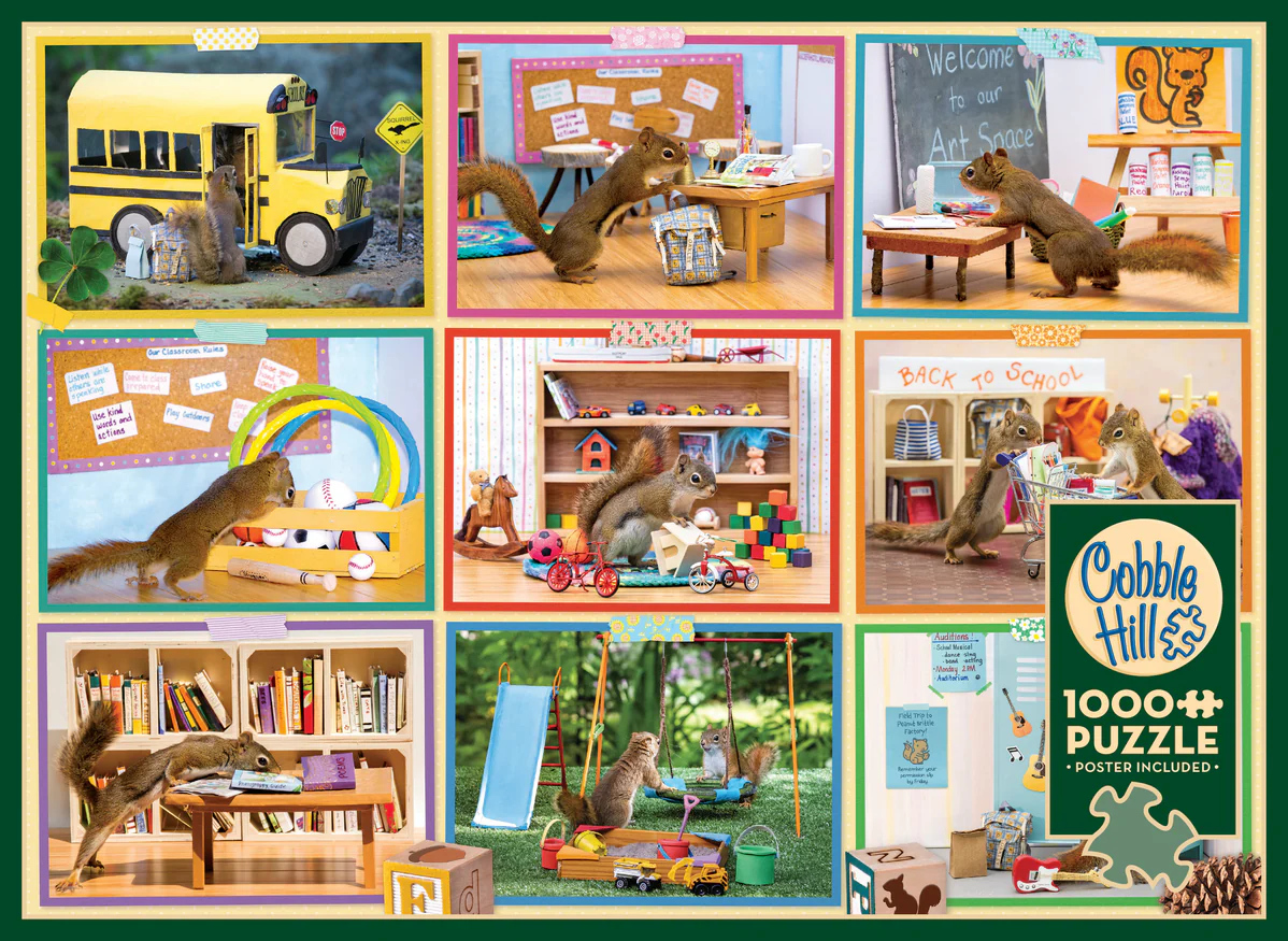 Cobble Hill Squirrels at School - 1000 Piece Puzzle