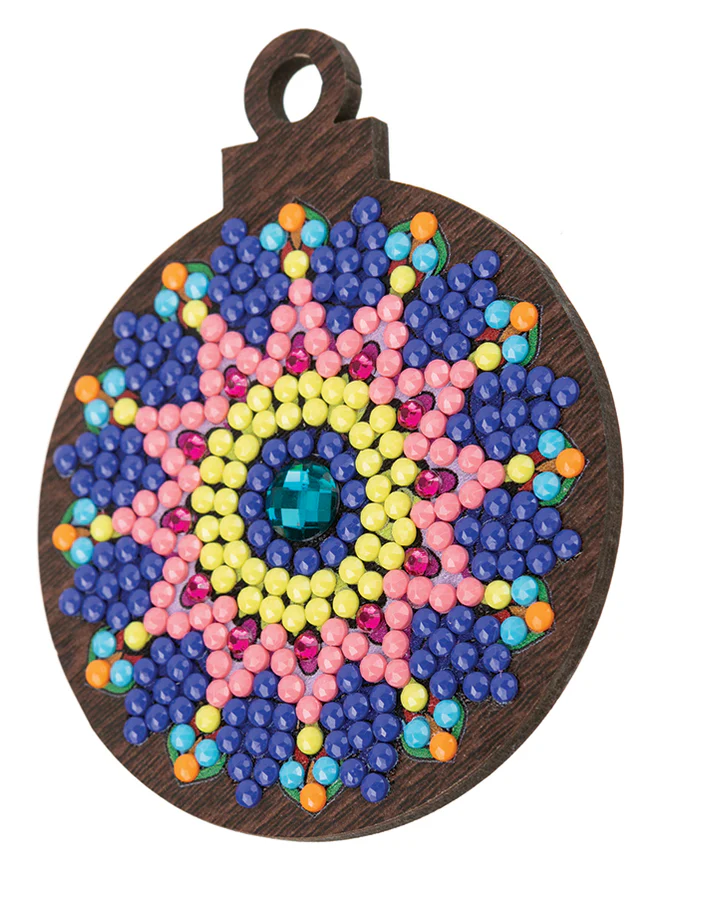 Crystal Art Mandala Mayhem Festive Hanging Decorations Set of 8