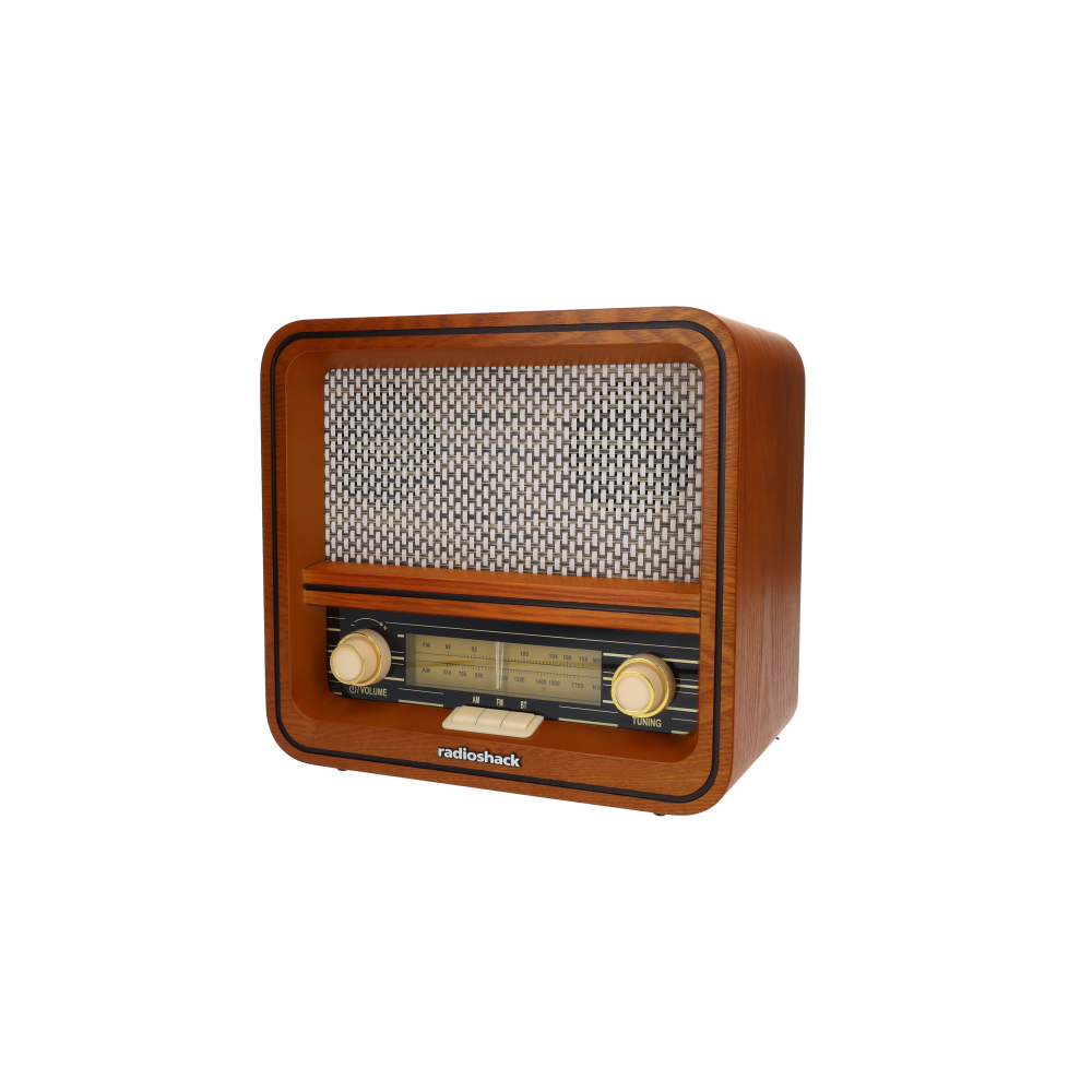 RadioShack Retro AM FM Radio 4001796 Bluetooth Dual Speakers Vintage Design