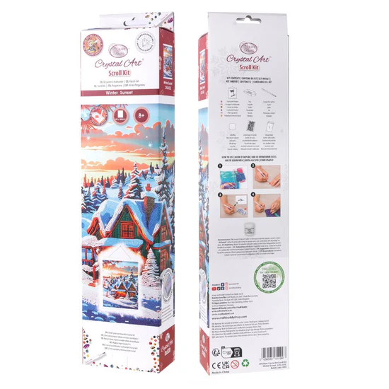 Crystal Art ‘Winter Sunset’ Scroll Kit 40x50cm
