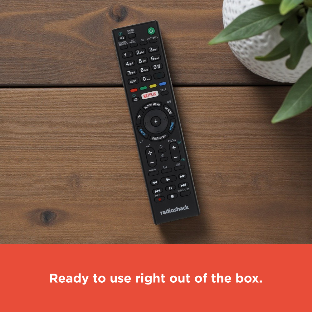 RadioShack Universal Remote Control Compatible with Sony TVs