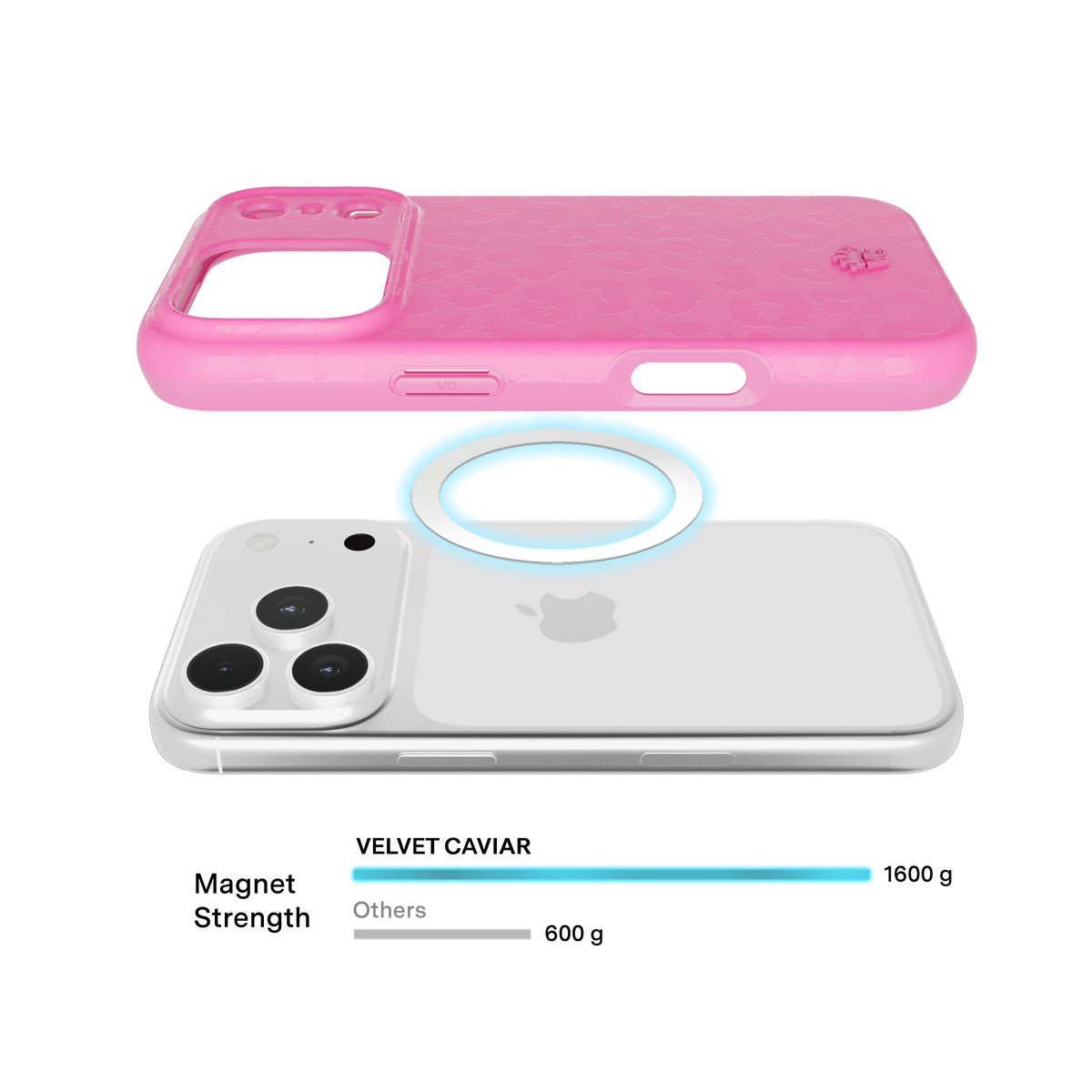 Velvet Caviar Case with MagSafe for iPhone 17 Pro - Hot Pink Leopard