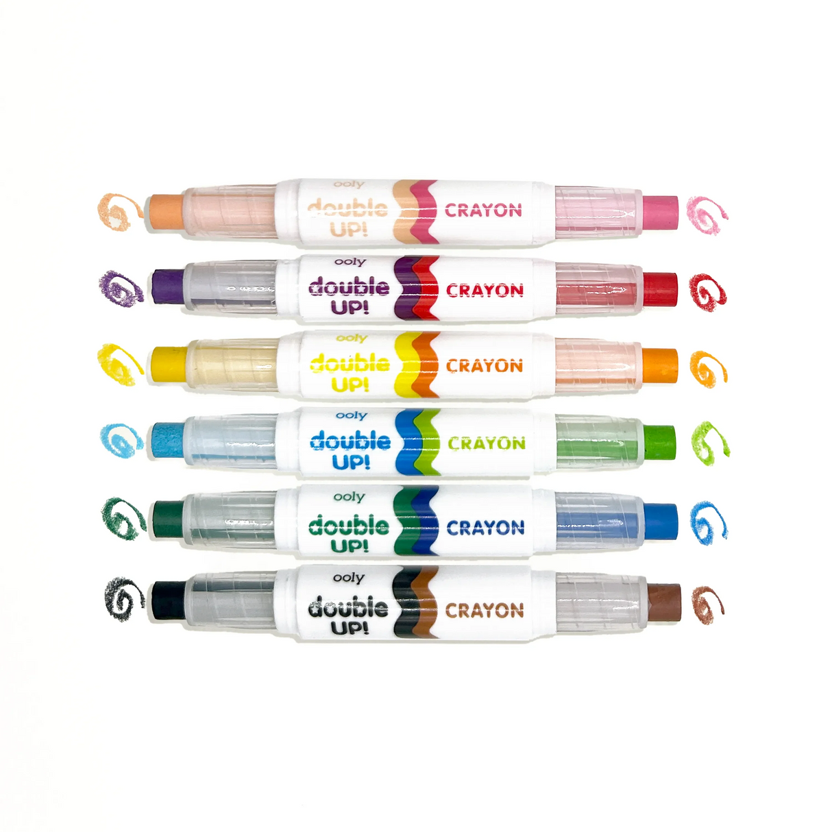 Double Up! Double-Ended Crayons - 12 Colors - Set of 6