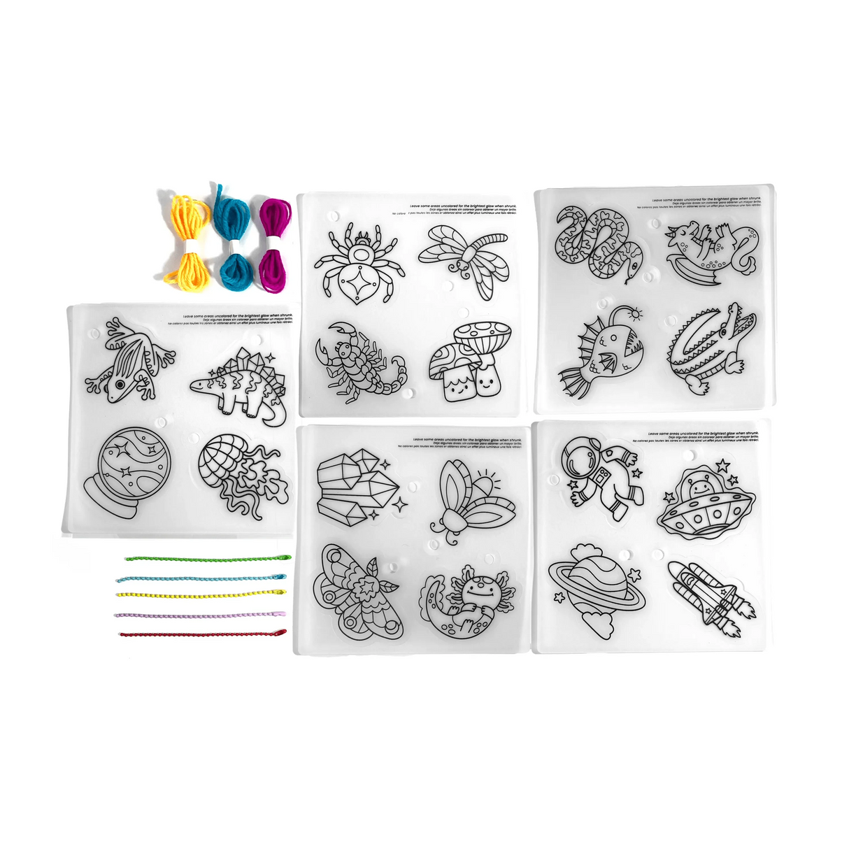 Shrink-Its! DIY Shrink Art Kit - Glow Buddies - 20 Charms