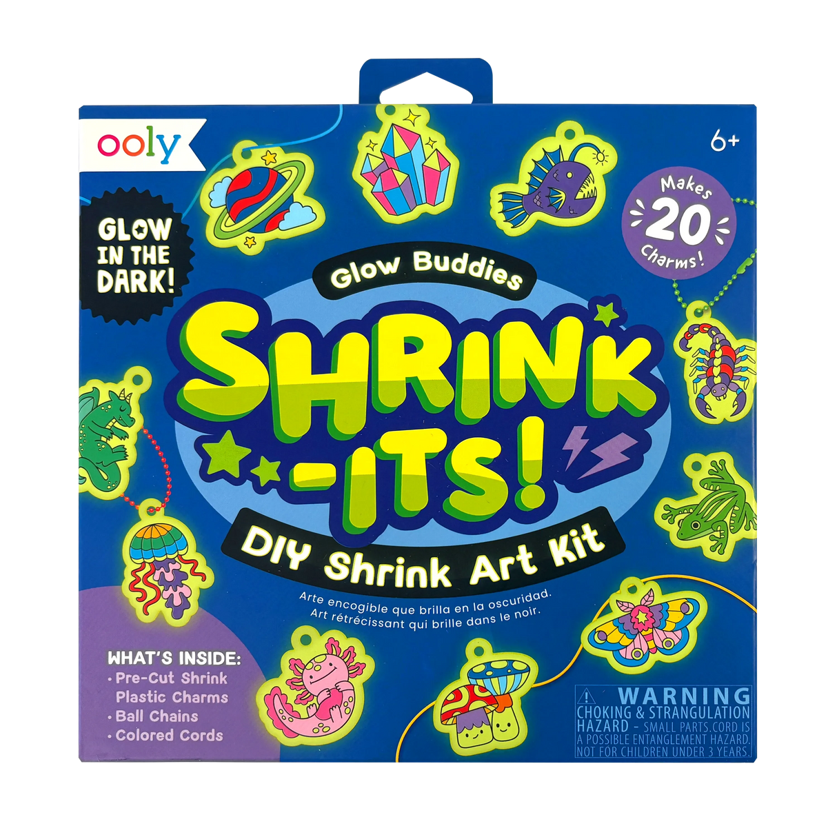 Shrink-Its! DIY Shrink Art Kit - Glow Buddies - 20 Charms