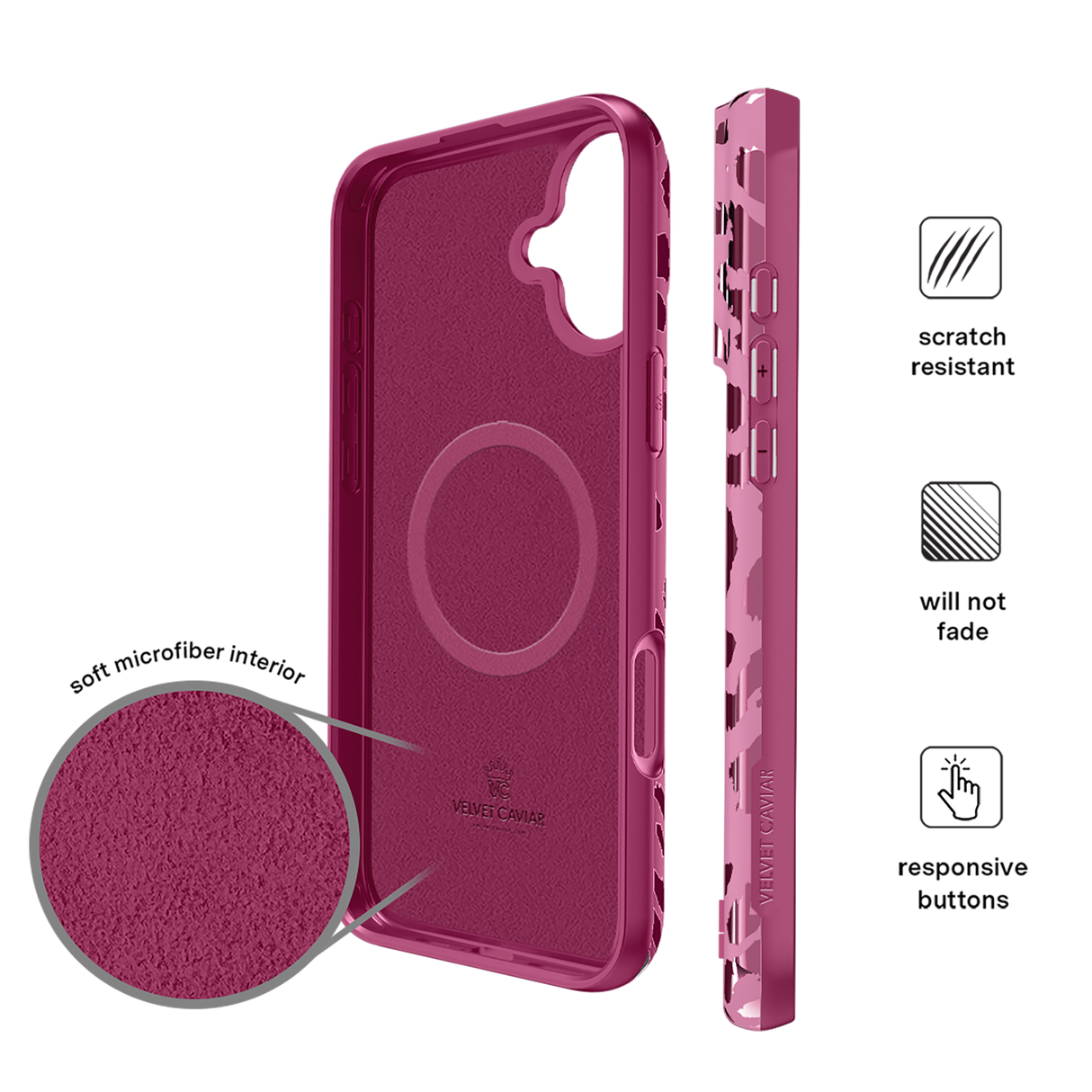 VELVET CAVIAR Apple iPhone 16 MagSafe Case - Pink Ruby Leopard