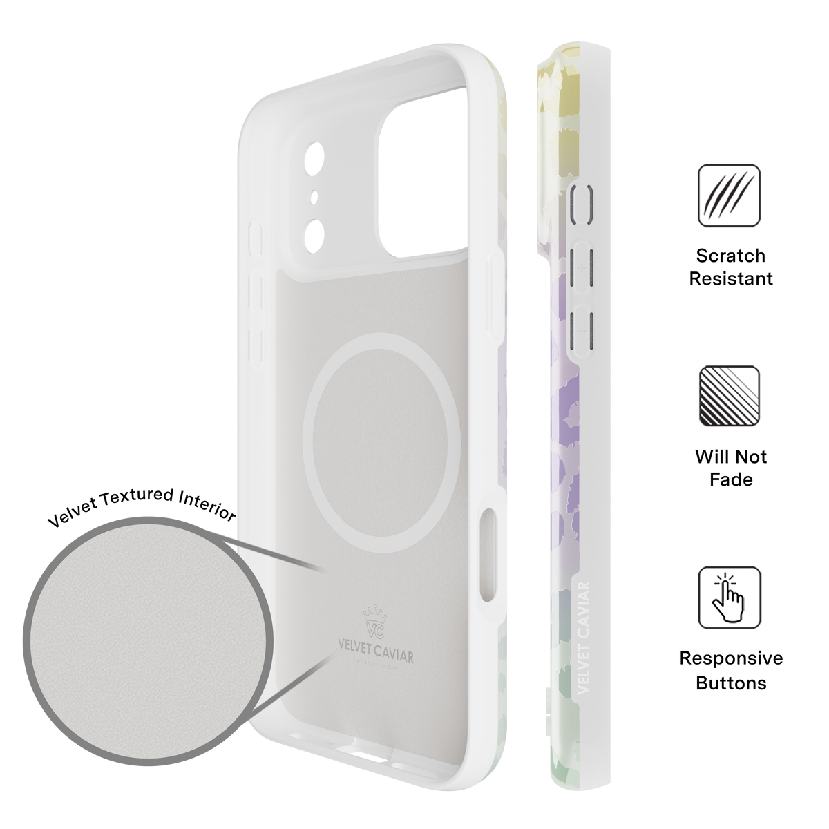 Iphone 17 Pro Max Magsafe Case - White Opal Leopard