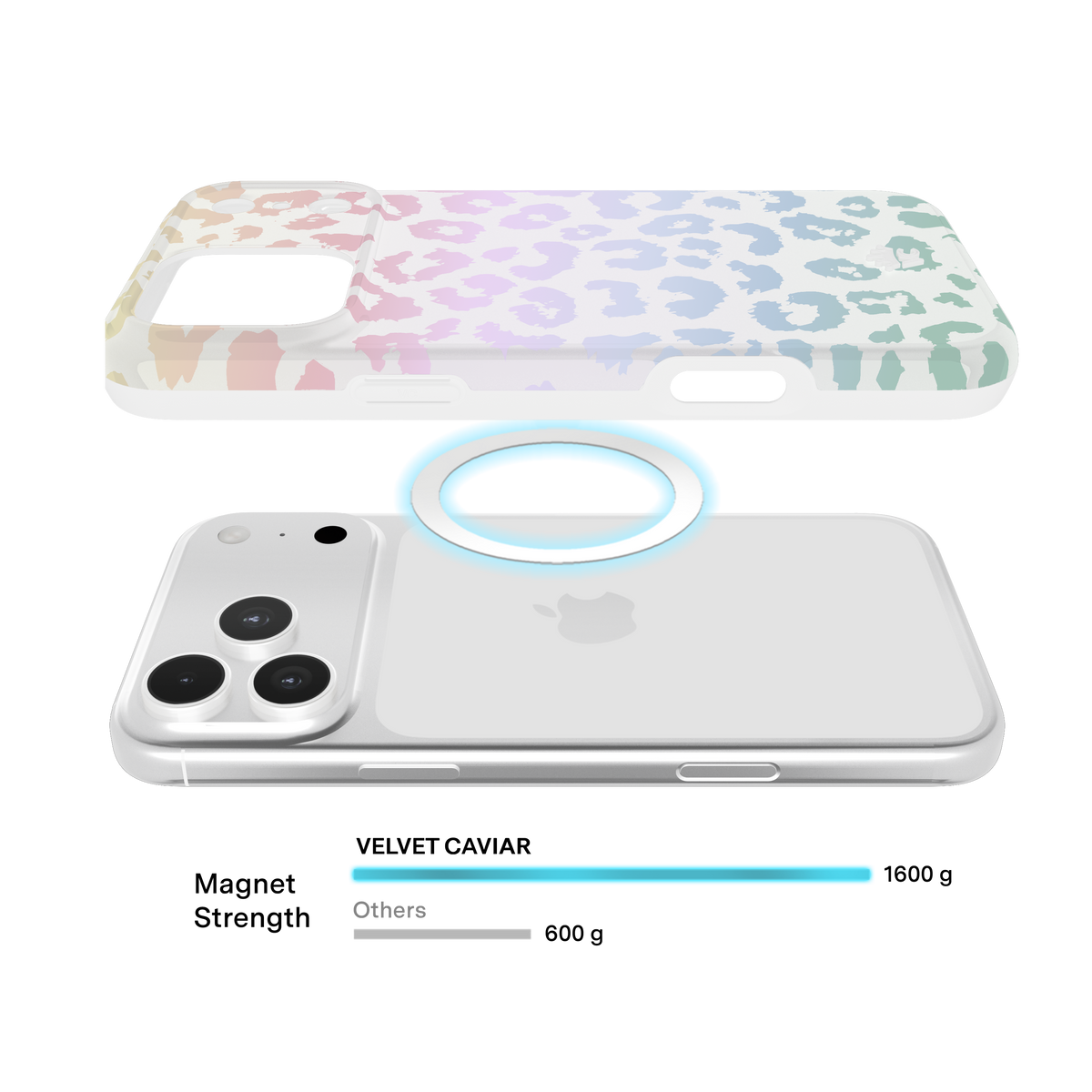 Iphone 17 Pro Max Magsafe Case - White Opal Leopard
