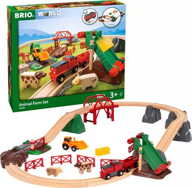 BRIO World Train Set Animal Farm Set