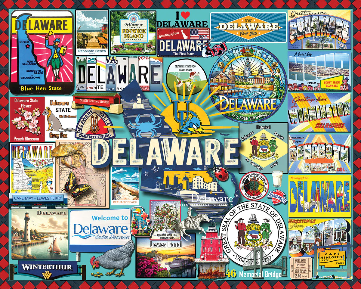 White Mountain Puzzles - I Love Delaware (2108pz) - 1000 Piece Jigsaw Puzzle