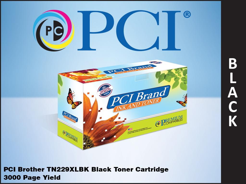 PCI Brand Brother TN229XLBK Black Toner 3K Yield