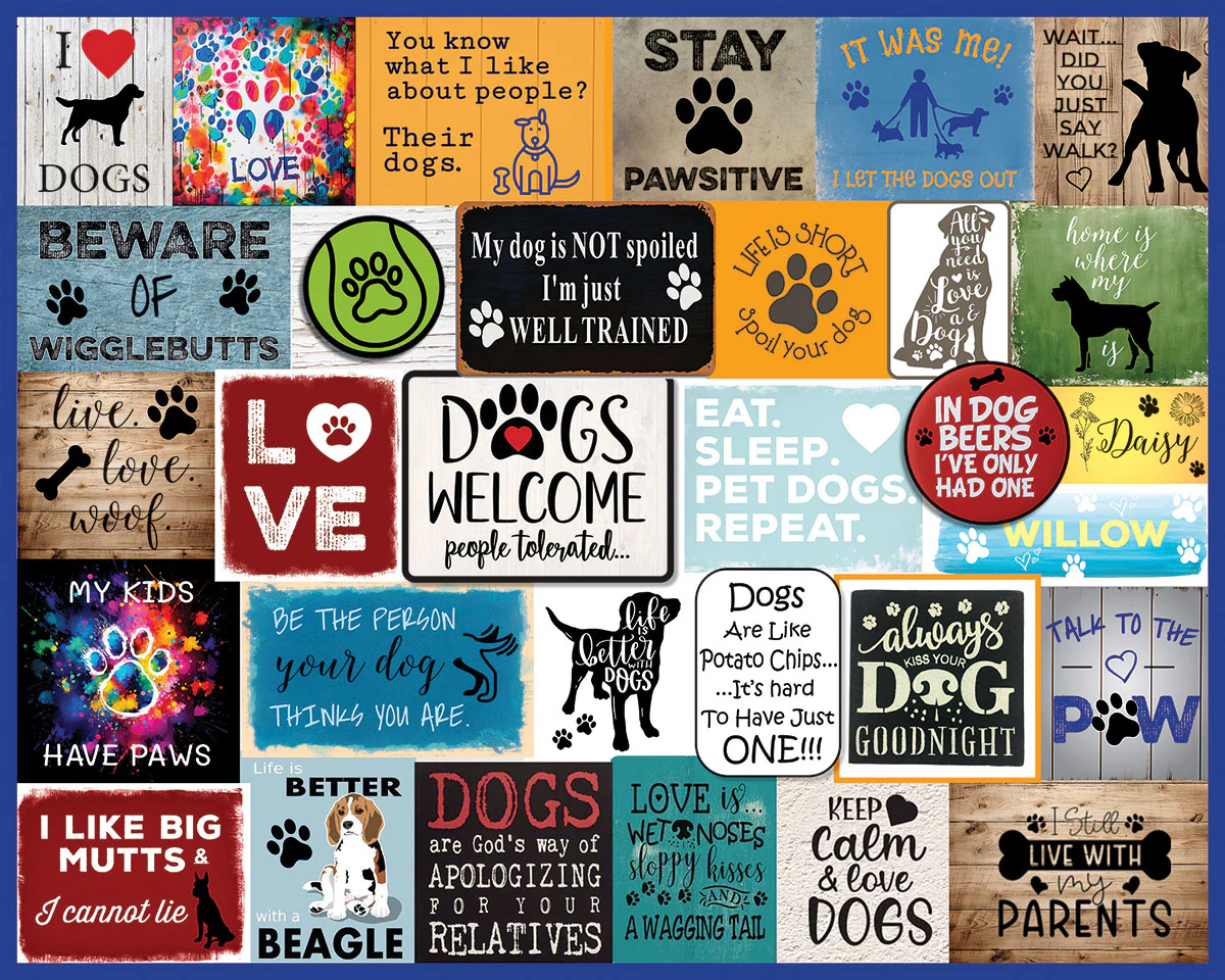 White Mountain Puzzles - I Love Dogs (2149pz) - 300 Piece Jigsaw Puzzle