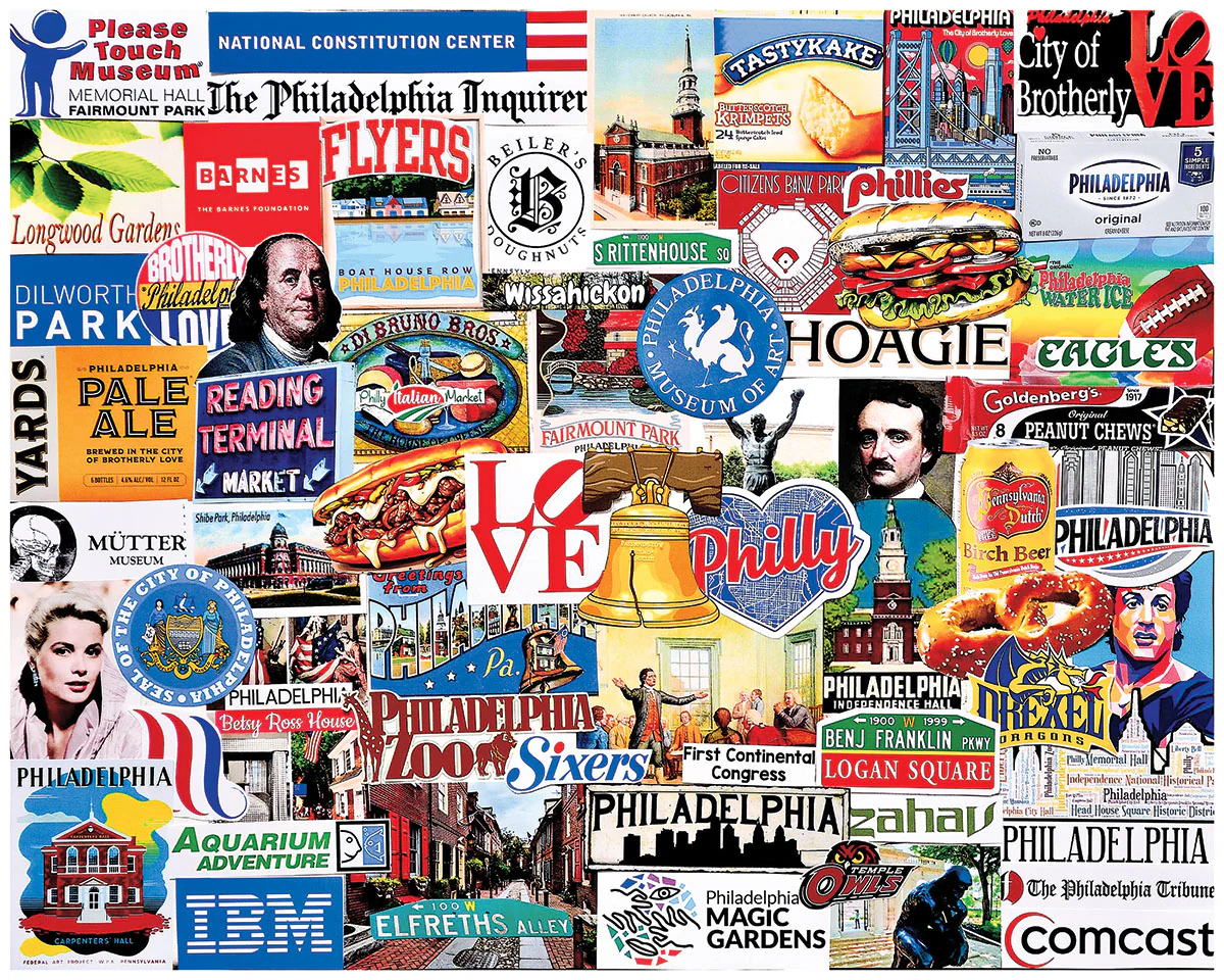 White Mountain Puzzles - I Love Philly (2162pz) - 1000 Piece Jigsaw Puzzle