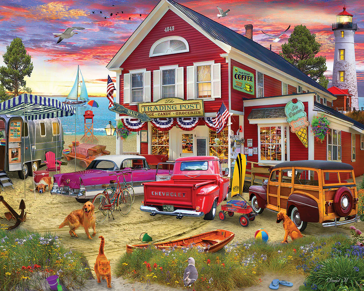 White Mountain Puzzles - The Trading Post (1882pz) - 1000 Piece Jigsaw Puzzle