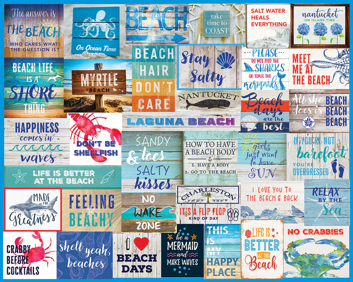 White Mountain Puzzles - I Love The Beach (2073pz) - 1000 Piece Jigsaw Puzzle