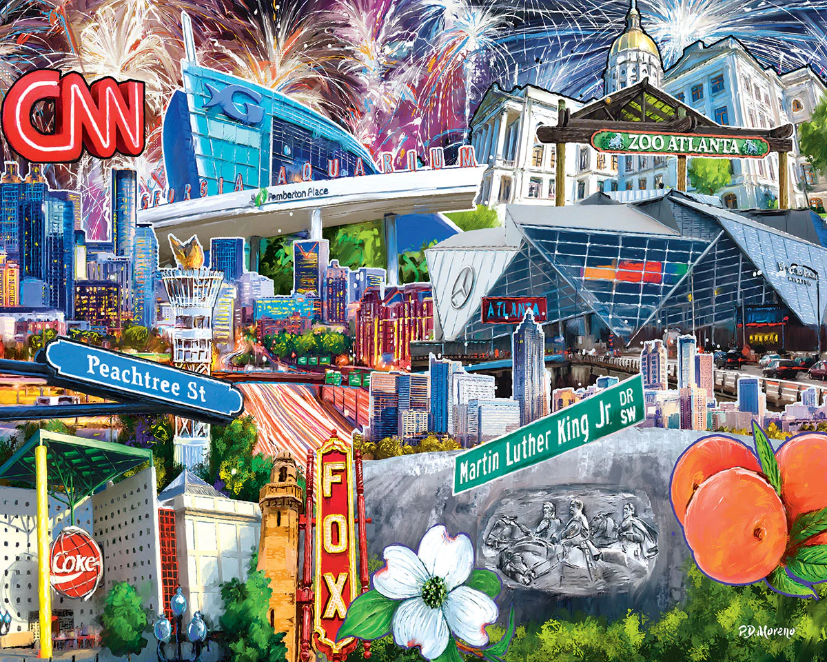 White Mountain Puzzles - I Love Atlanta (2143pz) - 1000 Piece Jigsaw Puzzle