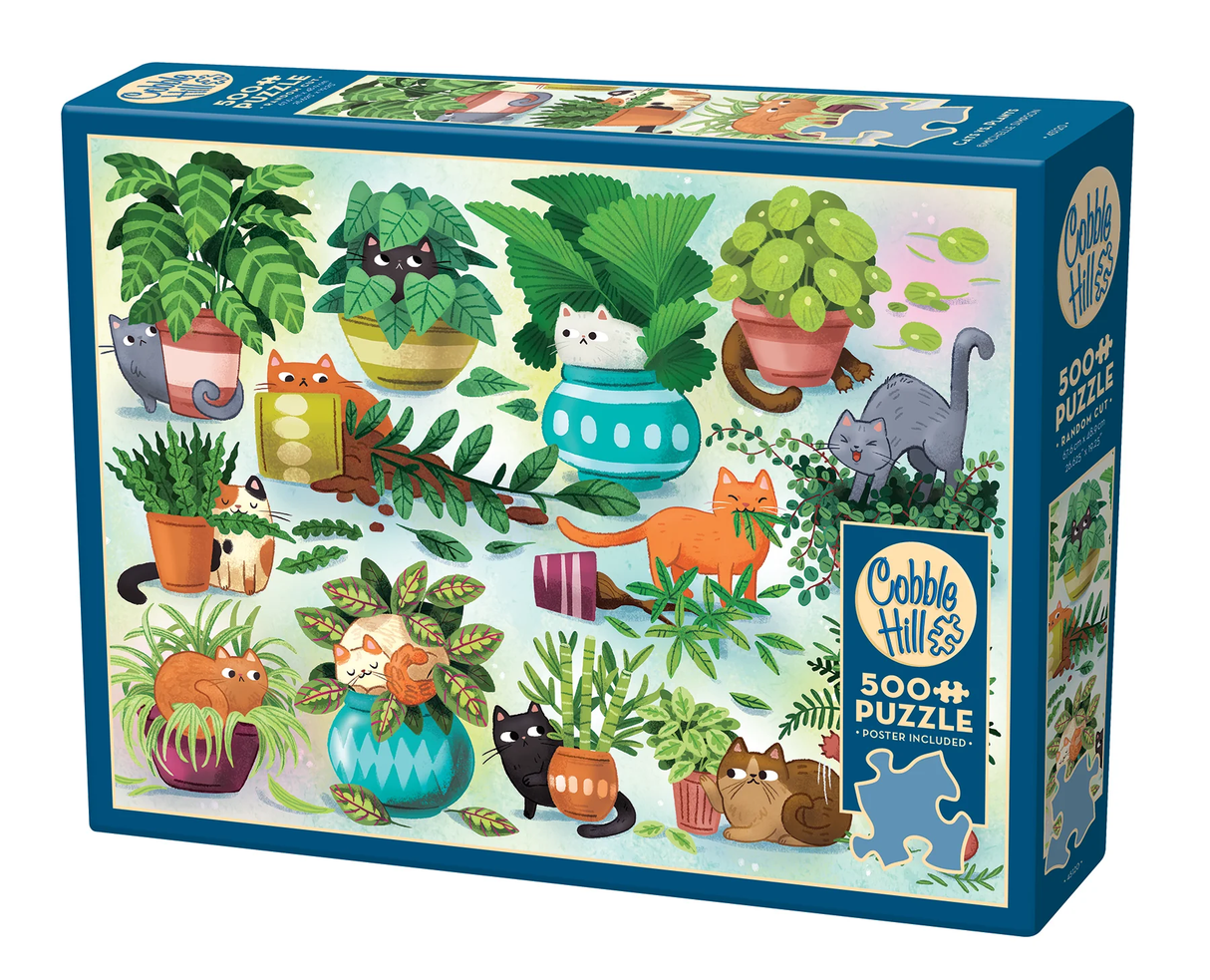 Cobble Hill Cat vs. Plants 500 Piece Puzzle