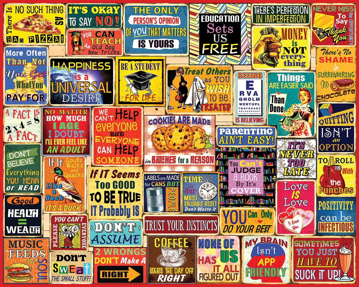 White Mountain Puzzles - Things I Have Learned (2062pz) - 1000 Piece Jigsaw Puzzle