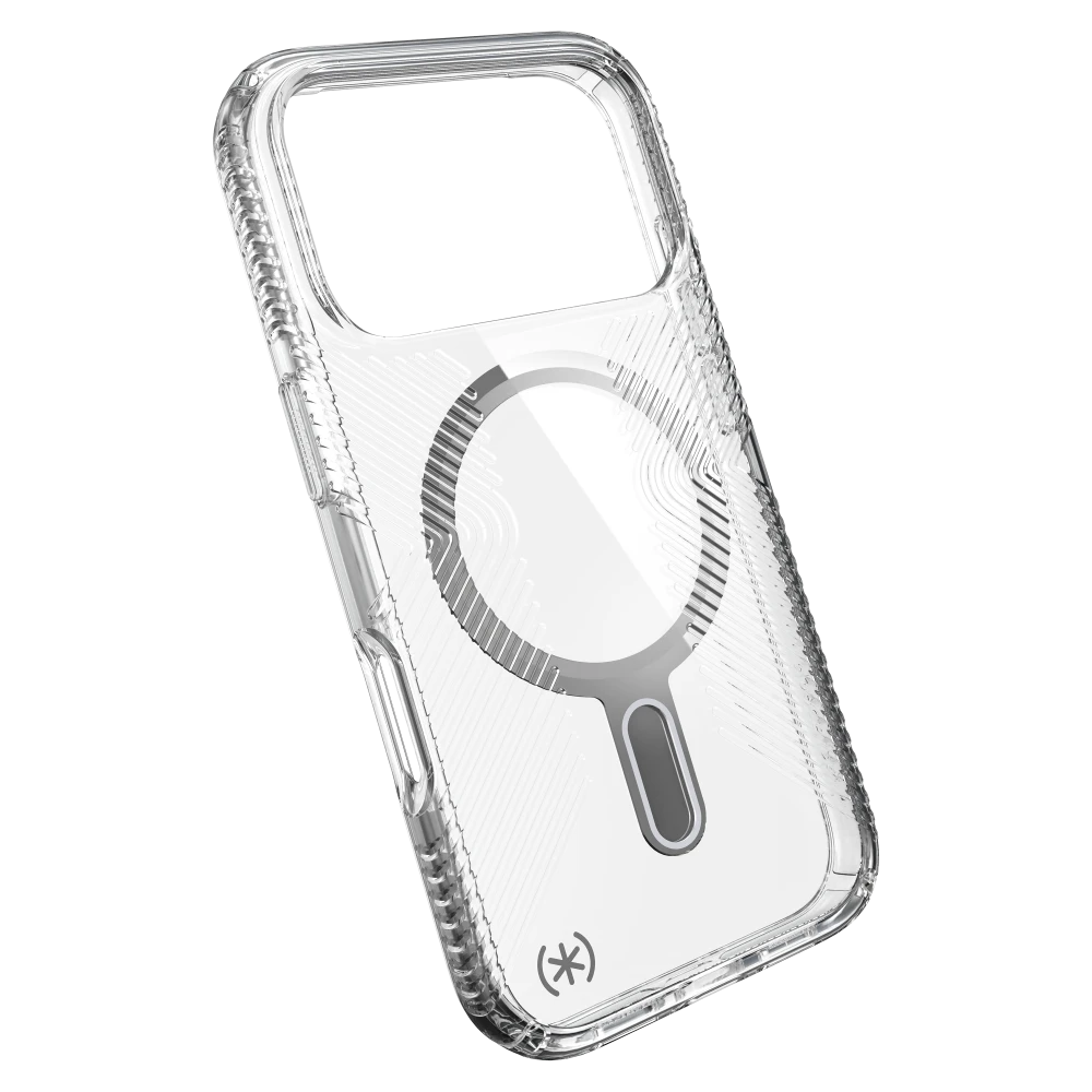 Speck - Presidio Perfect Clear Grip Case with ClickLock for iPhone 17 Pro - Clear