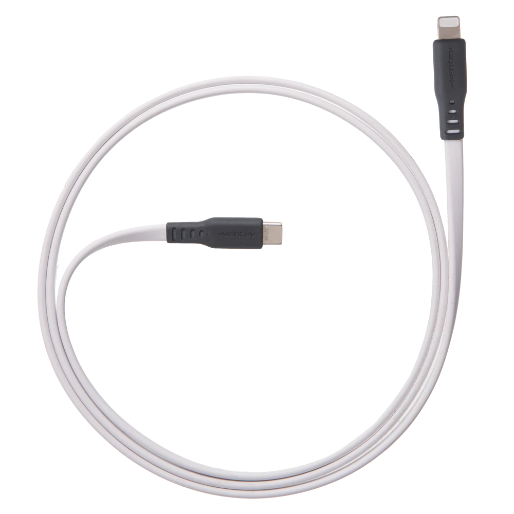 Ventev - 30W Mini Wall Charger and USB C to Apple Lightning Cable - White