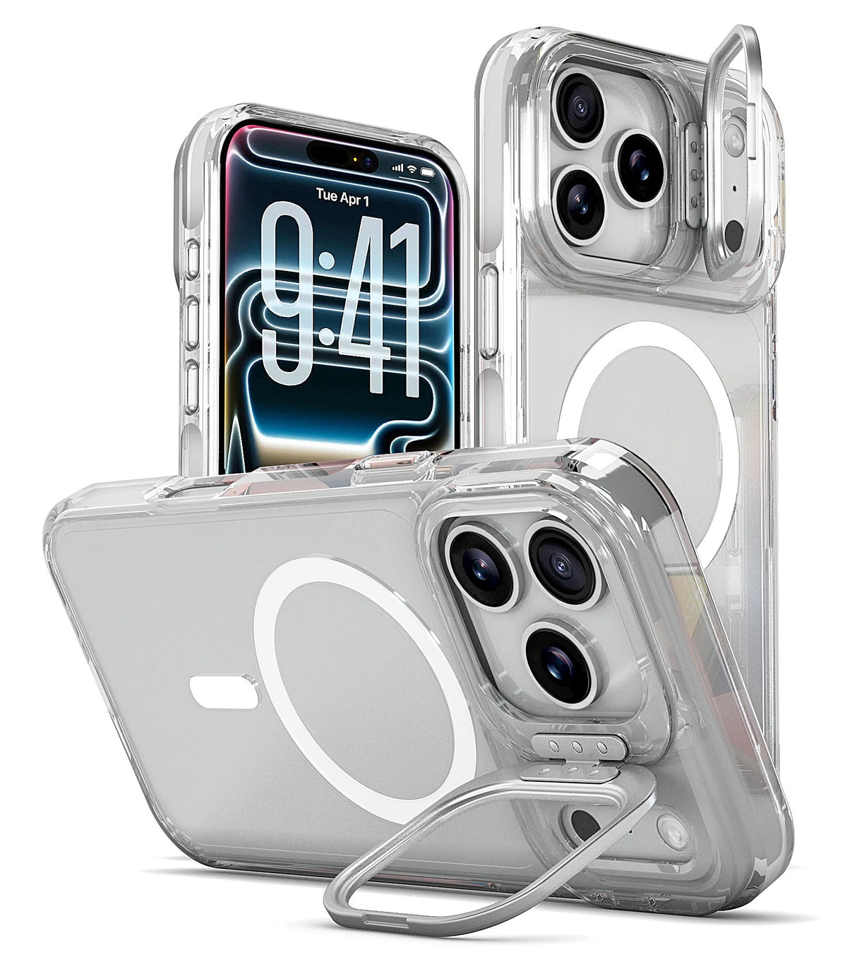 xBase iPhone 17 Pro Max -Crystalline Pro with Kickstand MagSafe - High Quality - Clear