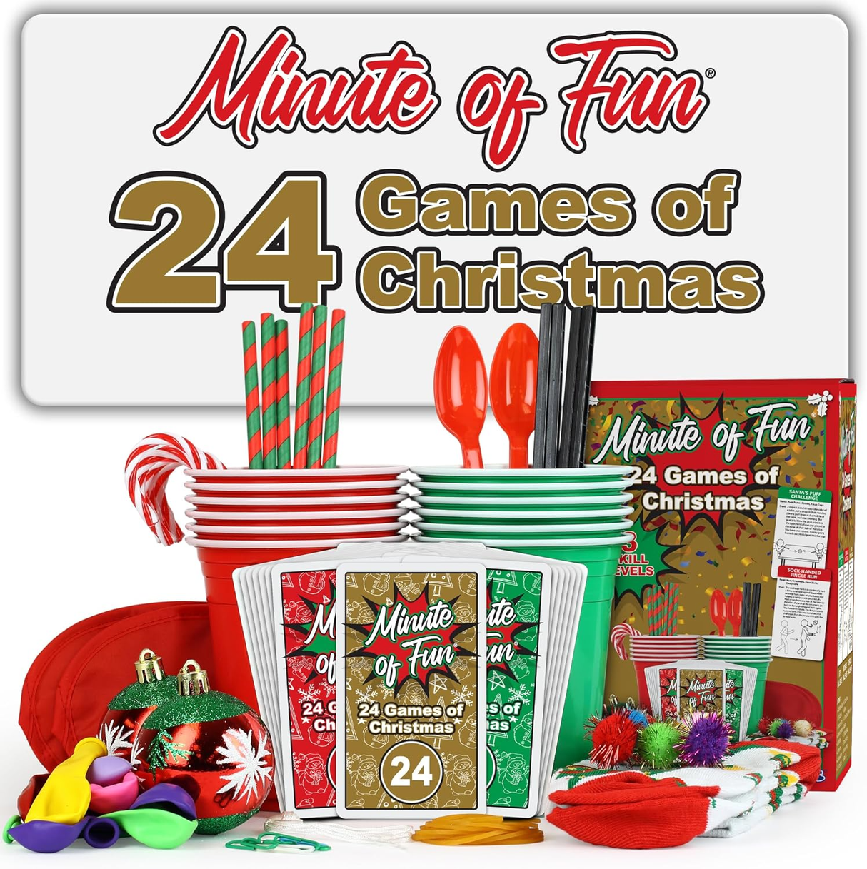 Minute of Fun – 24 Christmas Games Advent Party Gift Set