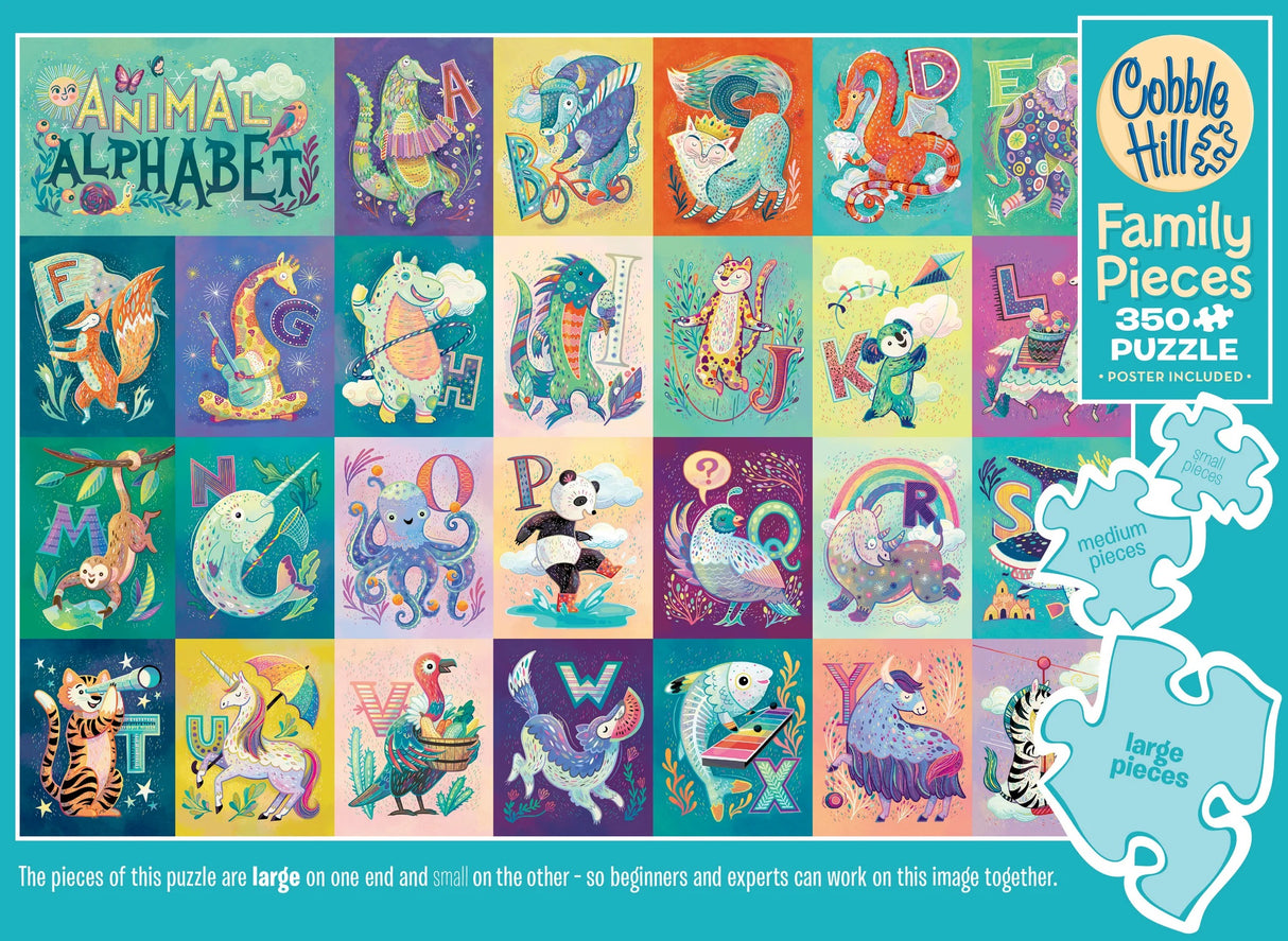 Cobble Hill Animal Alphabet 350 Pieces Family Puzzle