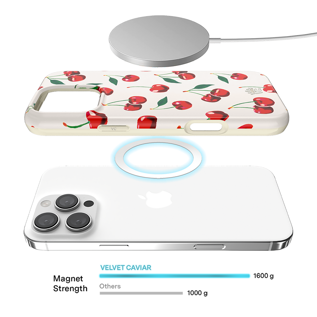 Velvet Caviar - Magsafe Case For Apple Iphone 16 Pro - Mon Cheri Cherry