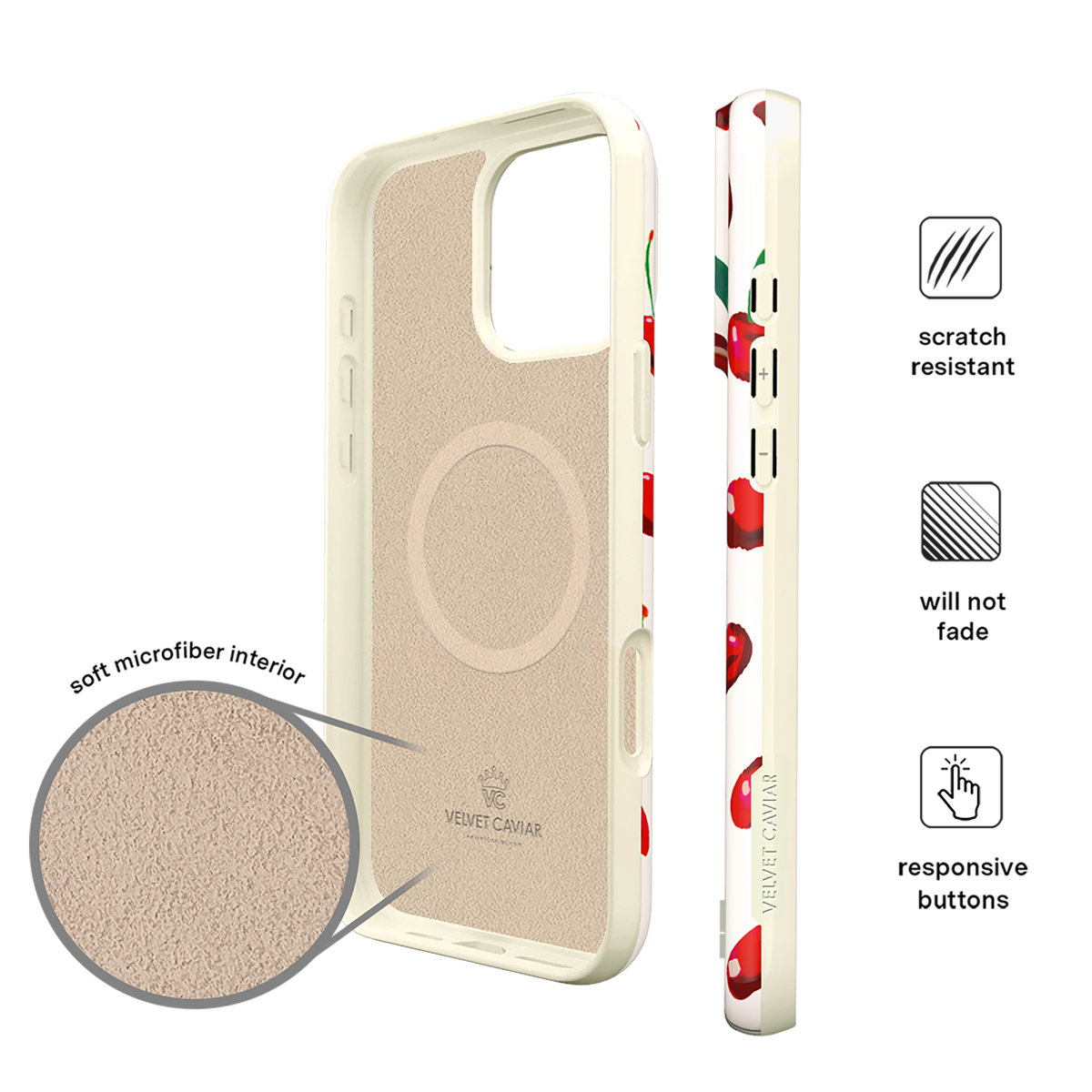 Velvet Caviar - Magsafe Case For Apple Iphone 16 Pro - Mon Cheri Cherry