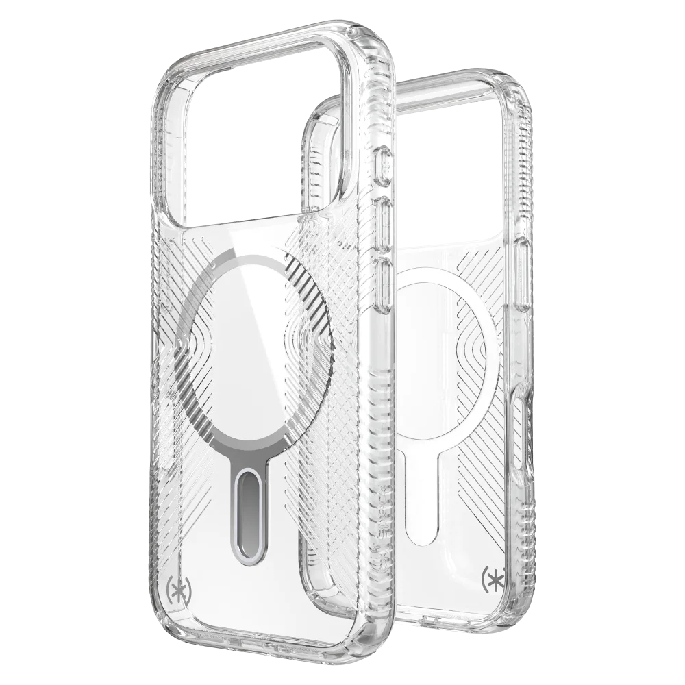 Speck - Presidio Perfect Clear Grip Case with ClickLock for iPhone 17 Pro - Clear